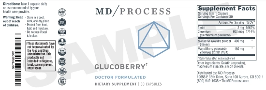 GlucoBerry Supplement Fact